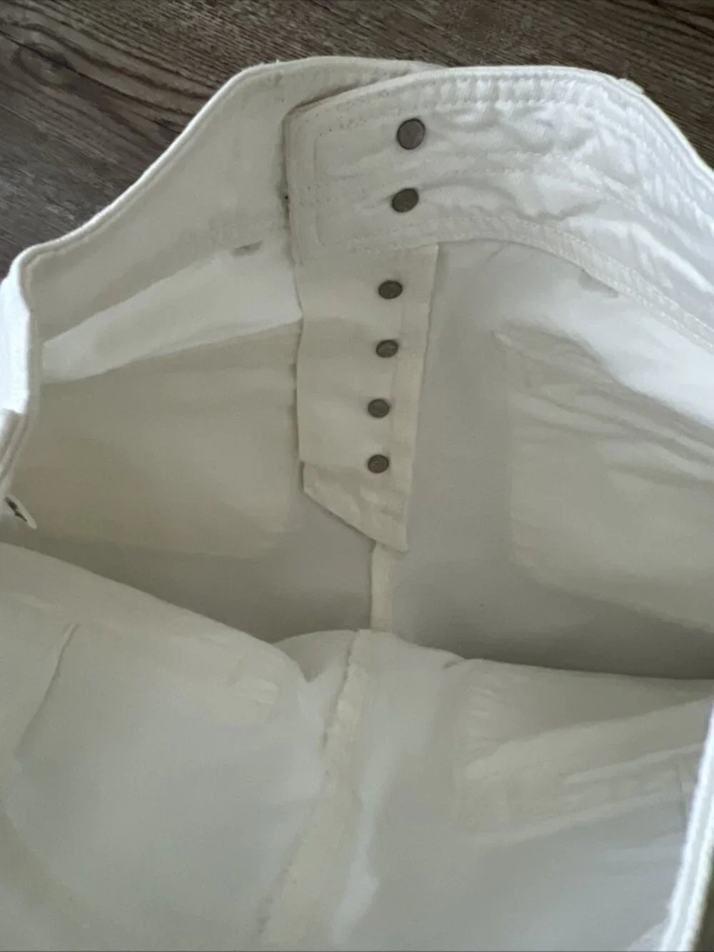 Free People Colette Wide Leg Crop Jeans Womens 26 Ivory Button Fly High Rise